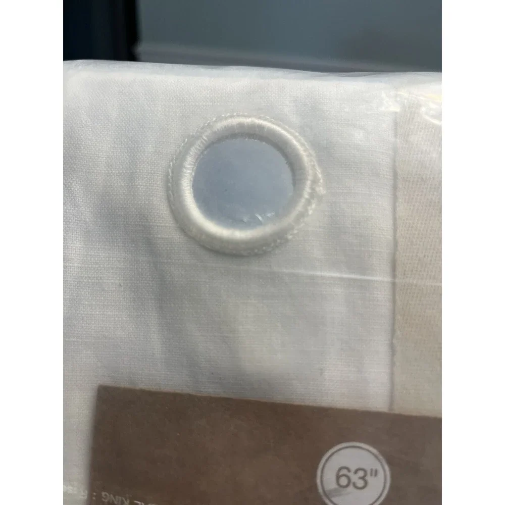 NWT - Pair of Pottery Barn Teen Ivory Cream Linen Mirror Drape 63” L x 52” W